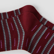 Women's Designer 3D Botanical Leaf & Shimmer Stripe Crew Socks (3-Pack)