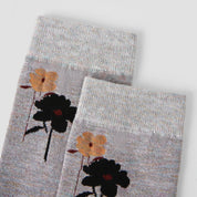 Women's Designer Retro Floral & Shimmer Plaid Crew Socks (3-Pack)