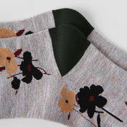 Women's Designer Retro Floral & Shimmer Plaid Crew Socks (3-Pack)