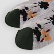 Women's Designer Retro Floral & Shimmer Plaid Crew Socks (3-Pack)
