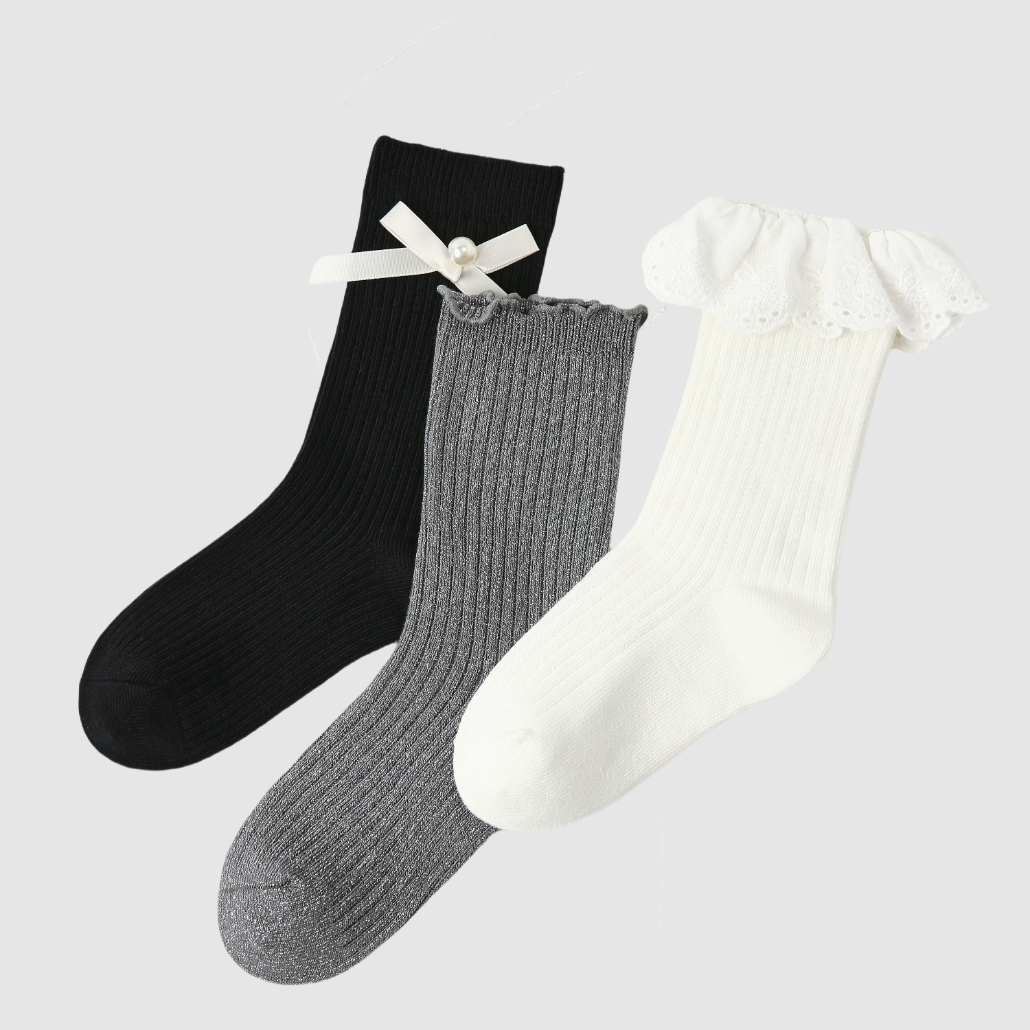 Kids' Monochrome Elegance-3 Pack