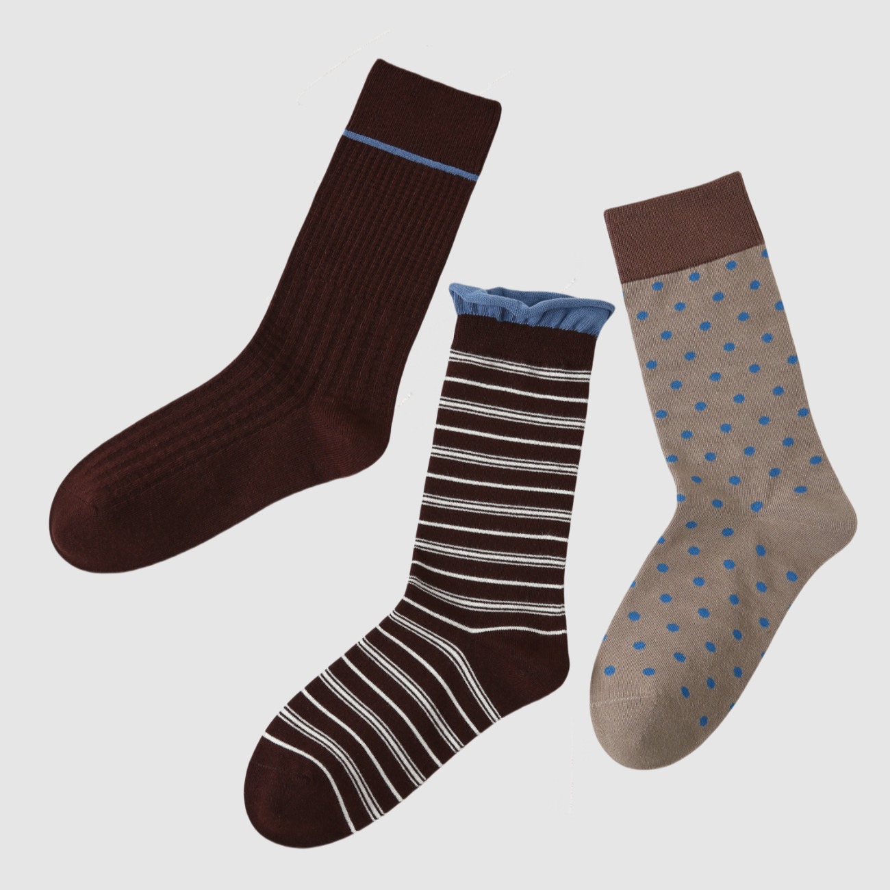 Women's Mocha & Cerulean Trio-3 Pack
