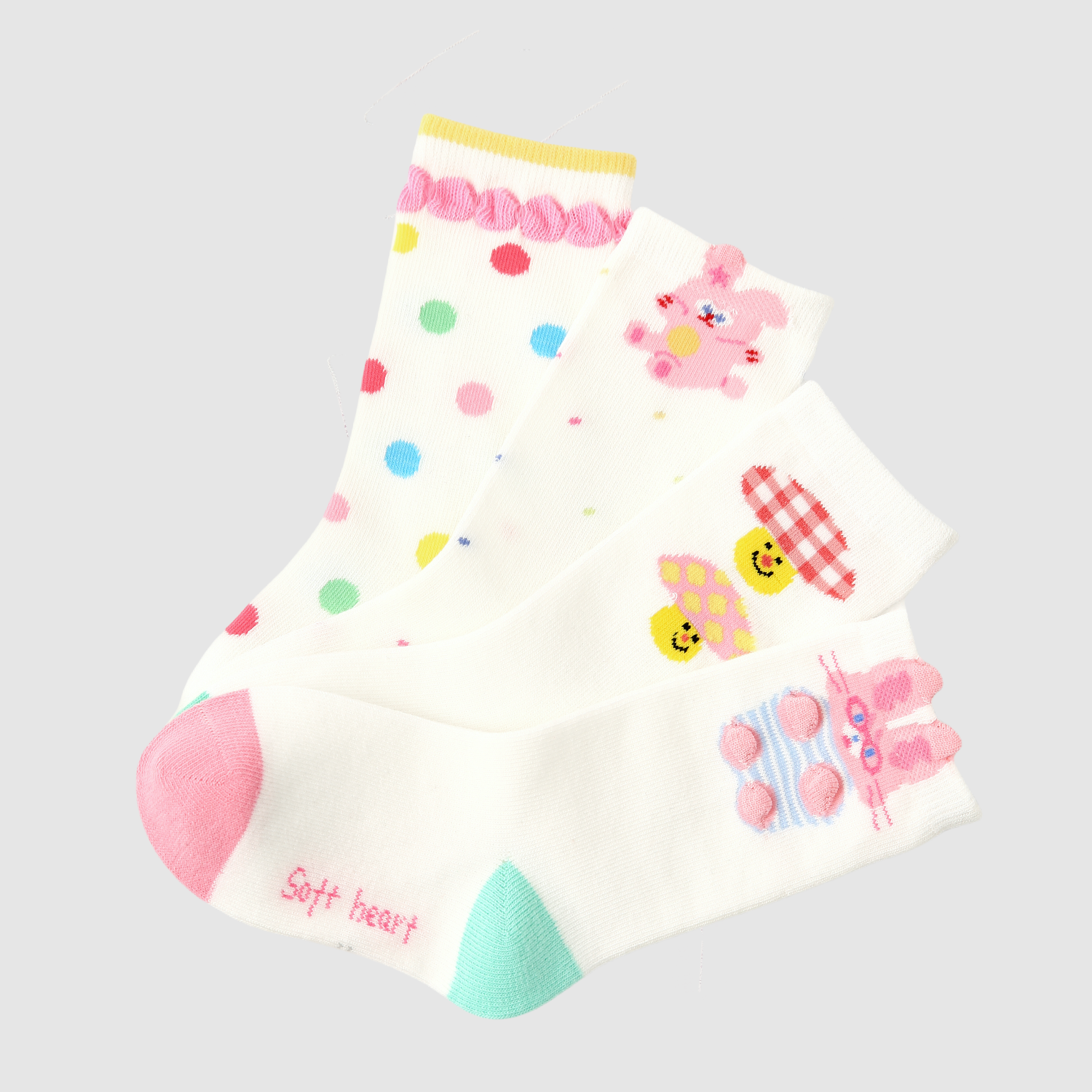 Kids' Bunny & Dots-4 Pack
