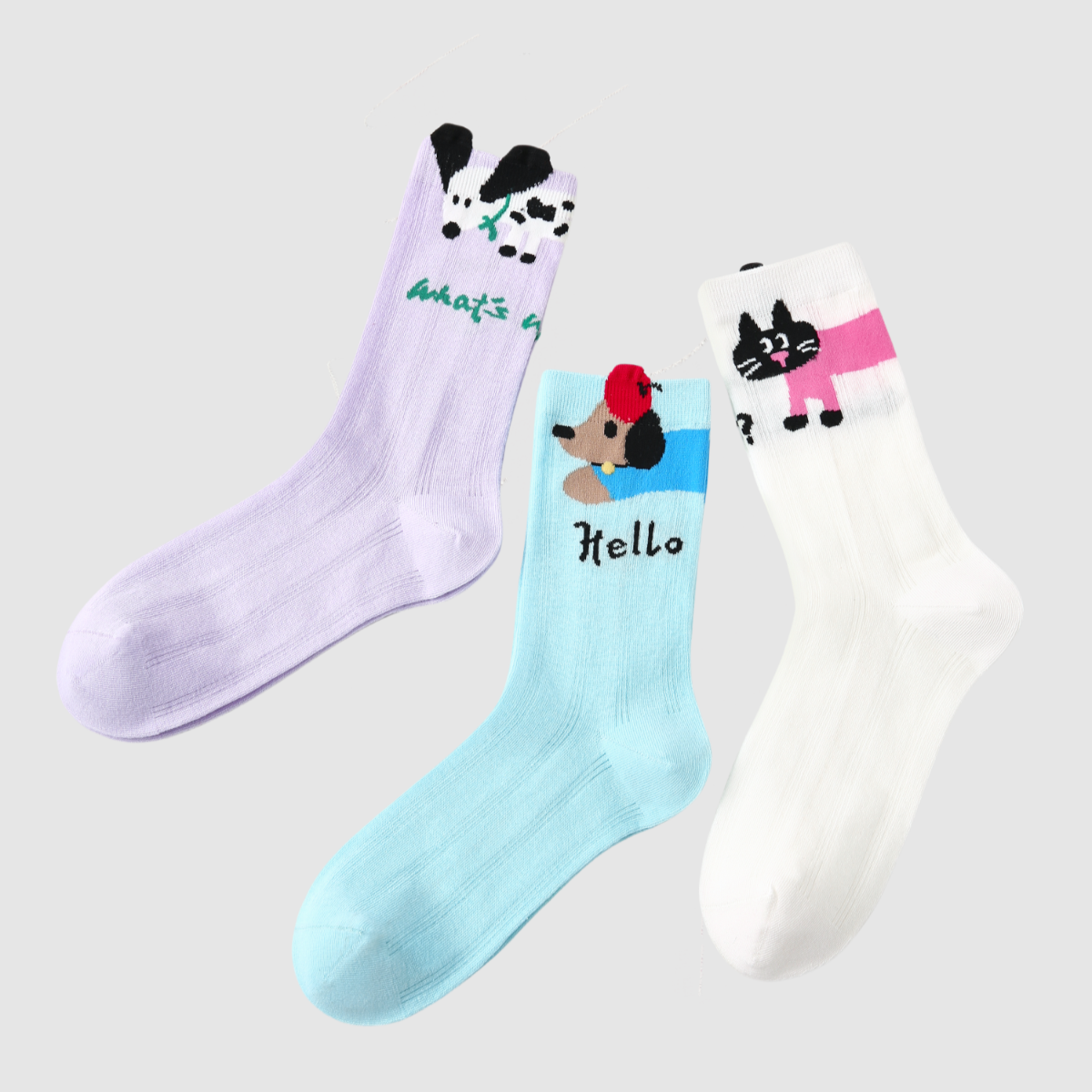 Women's Pastel Paws-3 Pack