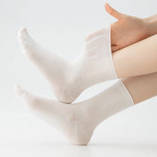 Women's 5.5" Luxury 6A Silk Roll Top Socks