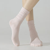 Women's Ultra-Thin 99% Cotton Sorbet Crew Socks - product photo showing soft cotton comfort