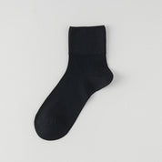 Men's Silk & Modal Non-Binding Loose Cuff Cooling Socks - detail photo showing modal and mulberry silk comfort