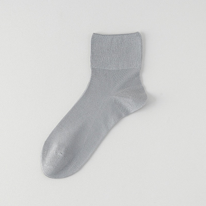 Men's Silk & Modal Non-Binding Loose Cuff Cooling Socks