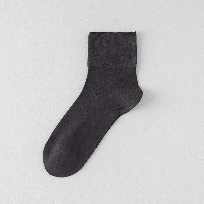 Men's Silk & Modal Non-Binding Loose Cuff Cooling Socks