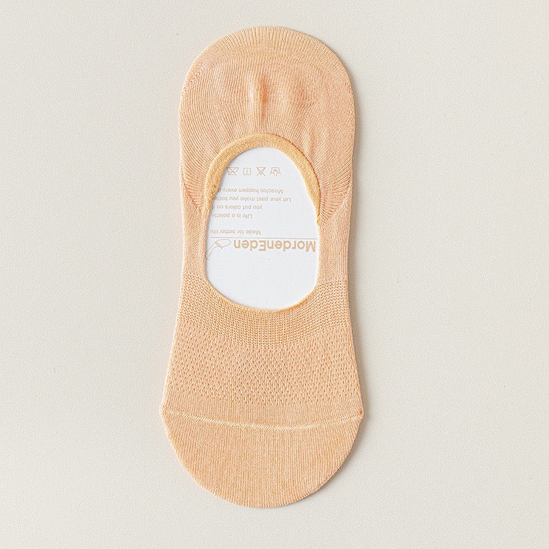 Women's 95% Cotton Ultra-Thin Mesh No-Show Socks