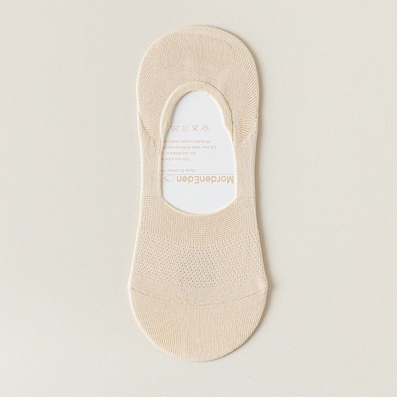 Women's 95% Cotton Ultra-Thin Mesh No-Show Socks