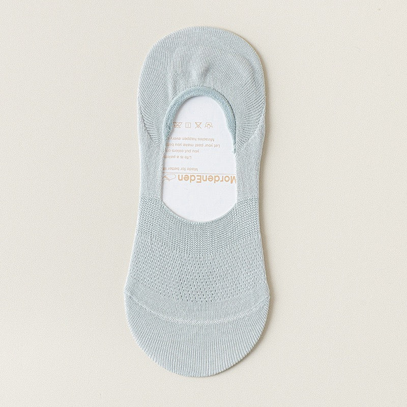 Women's 95% Cotton Ultra-Thin Mesh No-Show Socks