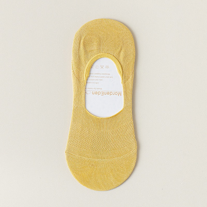 Women's 95% Cotton Ultra-Thin Mesh No-Show Socks