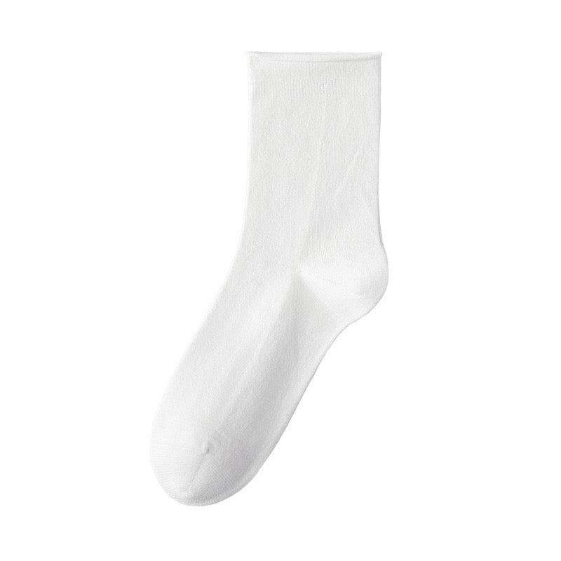 Women's 98% Cotton Ultra-Soft Roll-Top Crew Socks
