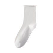 Women's 98% Cotton Ultra-Soft Roll-Top Crew Socks - product photo showing soft cotton-rich comfort