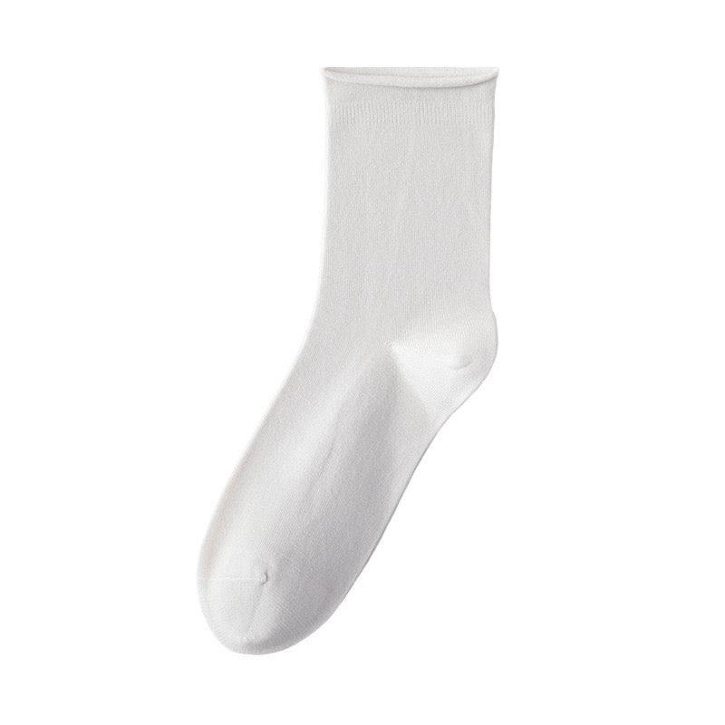 Women's 98% Cotton Ultra-Soft Roll-Top Crew Socks