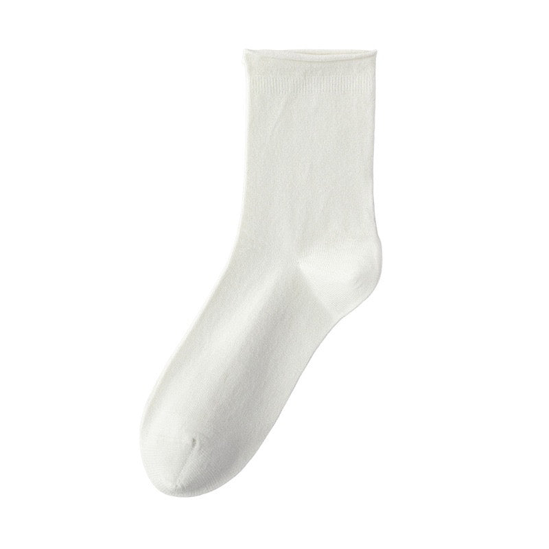 Women's 98% Cotton Ultra-Soft Roll-Top Crew Socks