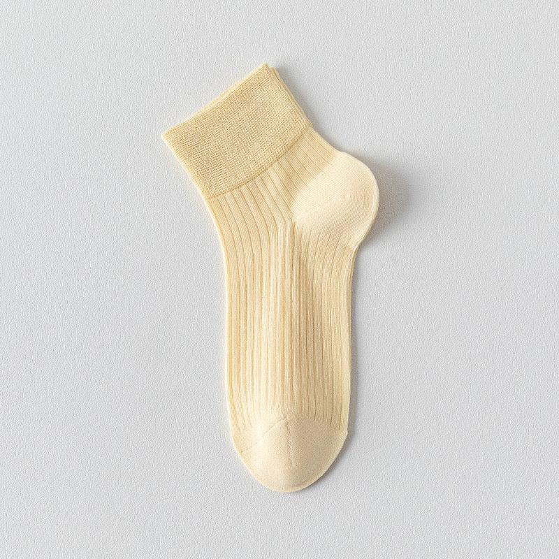 Women's 92% Cotton Candy-Colored Ankle Socks