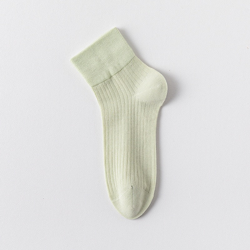 Women's 92% Cotton Candy-Colored Ankle Socks