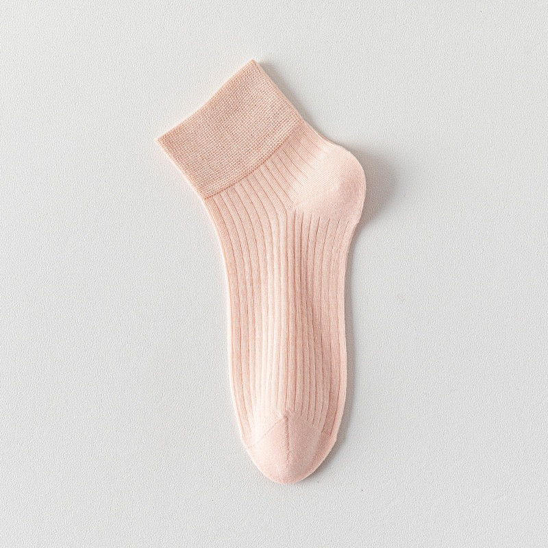 Women's 92% Cotton Candy-Colored Ankle Socks