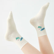 Kids' Combed Cotton Blend "Nice" Bear Crew Socks (6-Pack)