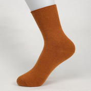 Women's 98% Cotton Relaxed-Fit Heather Crew Socks - product photo showing soft cotton-rich comfort