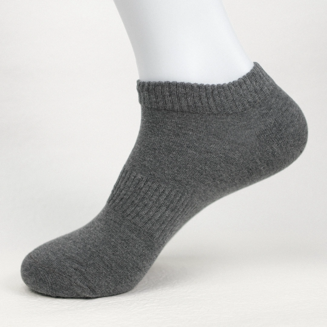 Men's 98% Cotton Everyday Low-Cut Ankle Socks - product photo showing soft cotton-rich comfort