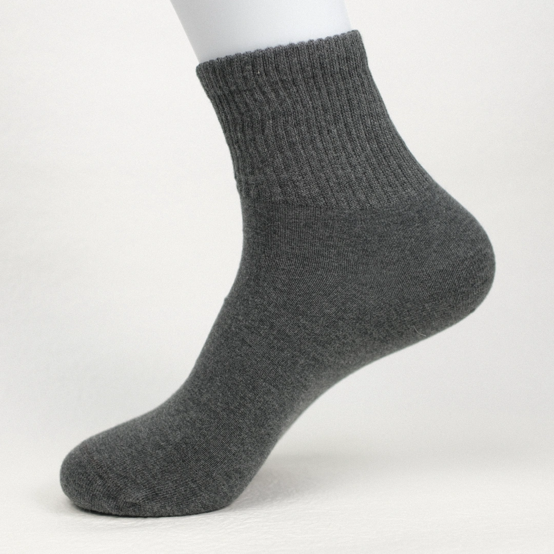 Men's 98% Cotton High-Density Ribbed Crew Socks - detail photo showing soft cotton-rich comfort