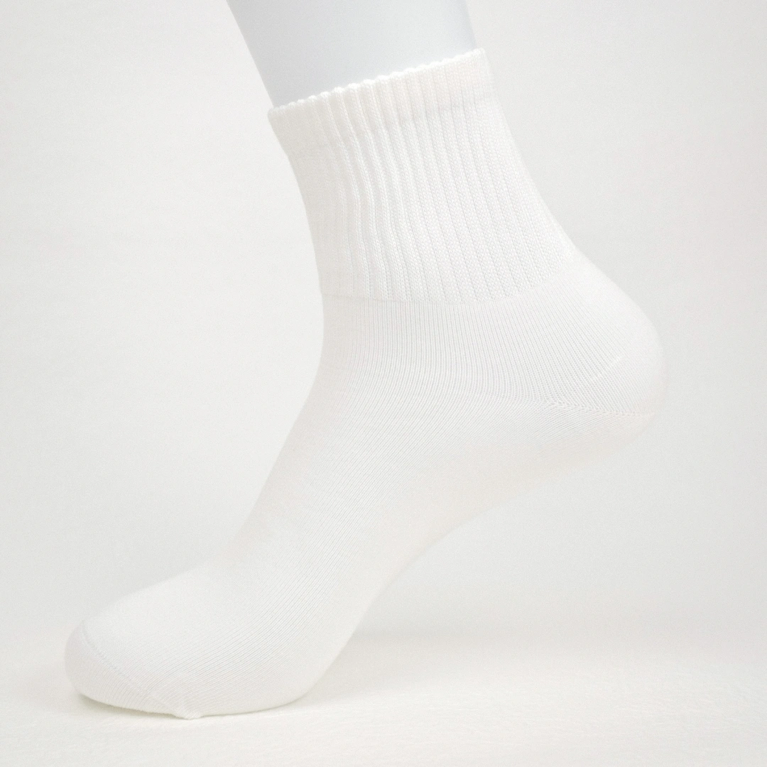 Men's 98% Cotton High-Density Ribbed Crew Socks - detail photo showing soft cotton-rich comfort