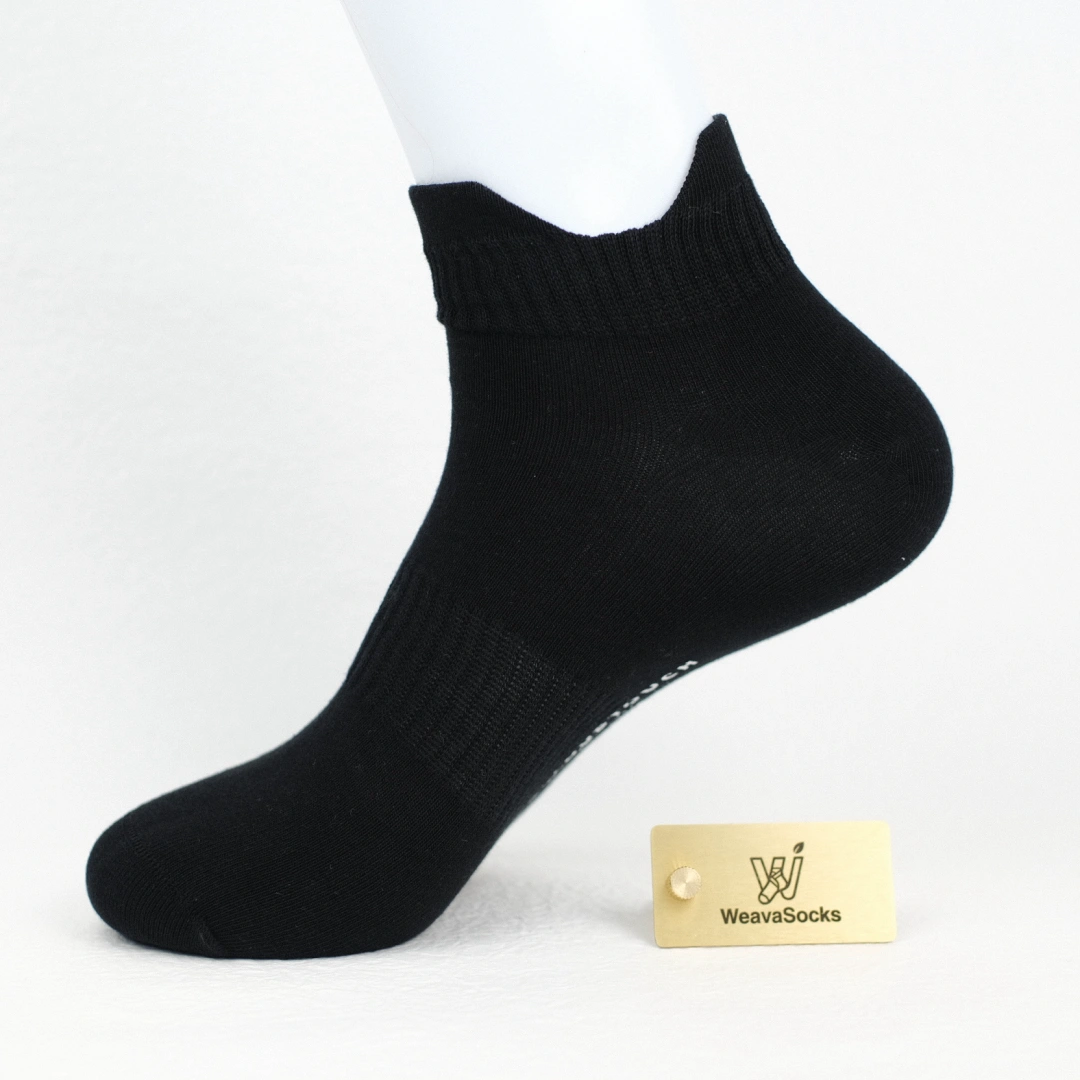Men's 98% Cotton Heel Tab Low-Cut Socks - detail photo showing soft cotton-rich comfort
