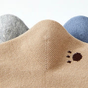 Kids' Combed Cotton Blend Cute Animal Crew Socks (5-Pack)