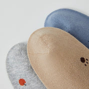 Kids' Combed Cotton Blend Cute Animal Crew Socks (5-Pack)