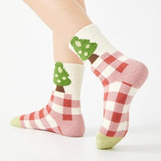 Kids' Ultra-Soft Fuzzy Fleece Fairytale Bunny Slipper & Sleeping Crew Socks (5-Pack)