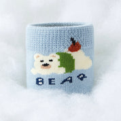 Kids' Combed Cotton Blend Cute Playful Bear Crew Socks (5-Pack)