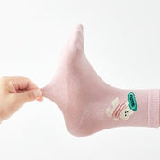 Kids' Combed Cotton Blend "Nice" Bear Crew Socks (6-Pack)