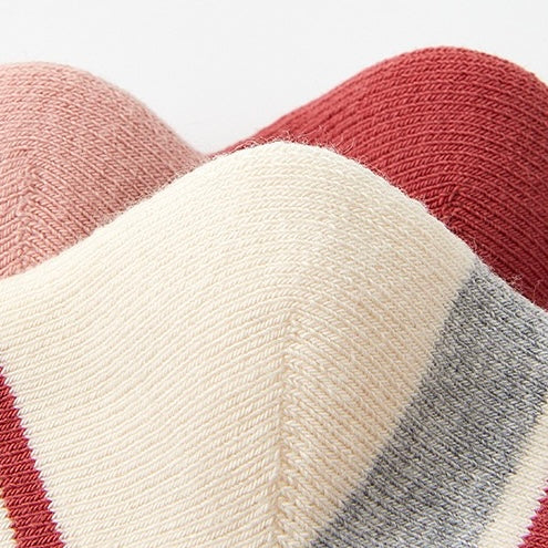 Kids' Fully Cushioned Terry Inner Cute Apple & Bunny Warm Crew Socks (5-Pack)