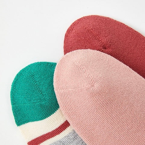 Kids' Fully Cushioned Terry Inner Cute Apple & Bunny Warm Crew Socks (5-Pack)