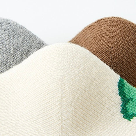 Kids' Fully Cushioned Terry Upside-Down Safari Animals Warm Crew Socks (5-Pack)