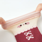 Girls' Combed Cotton Blend Cute Bear, Hearts & Bows Crew Socks (5-Pack)