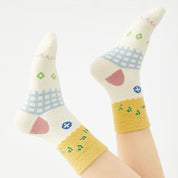 Kids' Ultra-Soft Fuzzy Fleece Fairytale Bunny Slipper & Sleeping Crew Socks (5-Pack)
