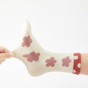 Kids' Ultra-Soft Fuzzy Fleece Fairytale Bunny Slipper & Sleeping Crew Socks (5-Pack)