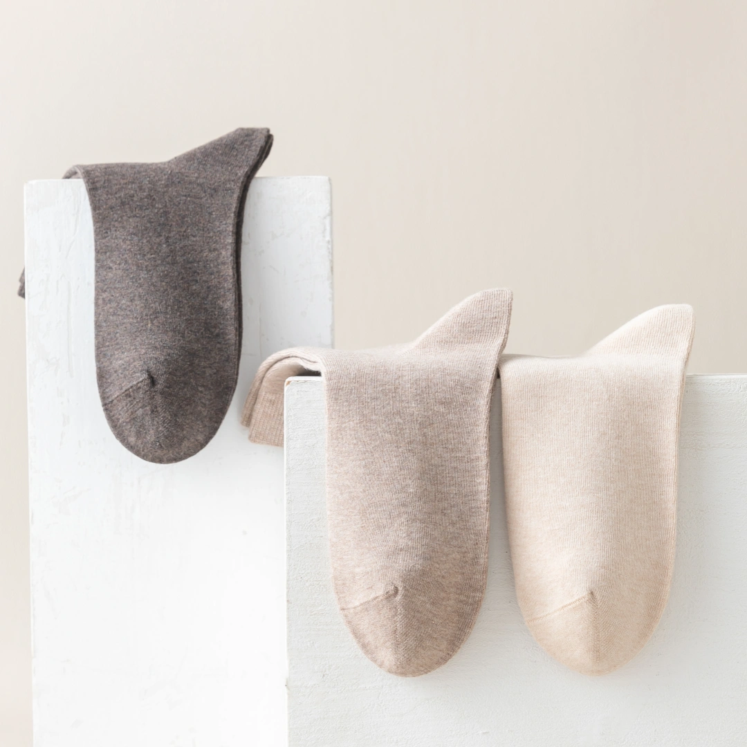 Women's 98% Cotton 5" Quarter Heather Socks - product photo showing soft cotton-rich comfort