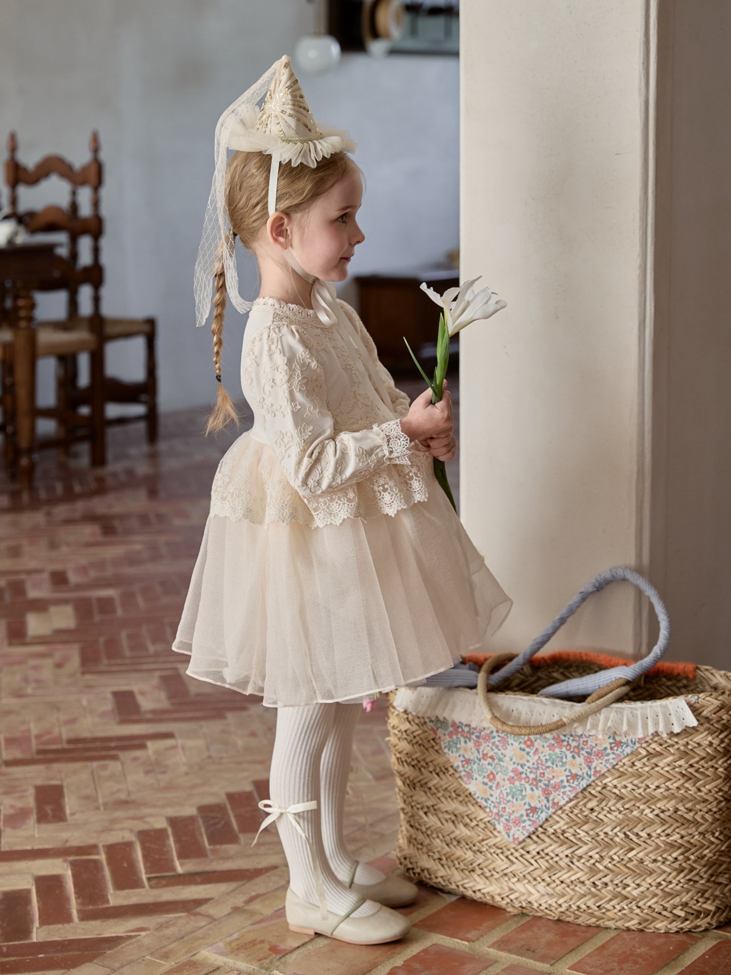 Babies' Princess Style Ribbed Tights -1 Pack