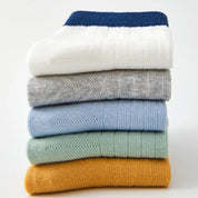 Kids' Bright & Breezy 97% Cotton Quarter Socks 5-Pack - sock set showing soft cotton comfort