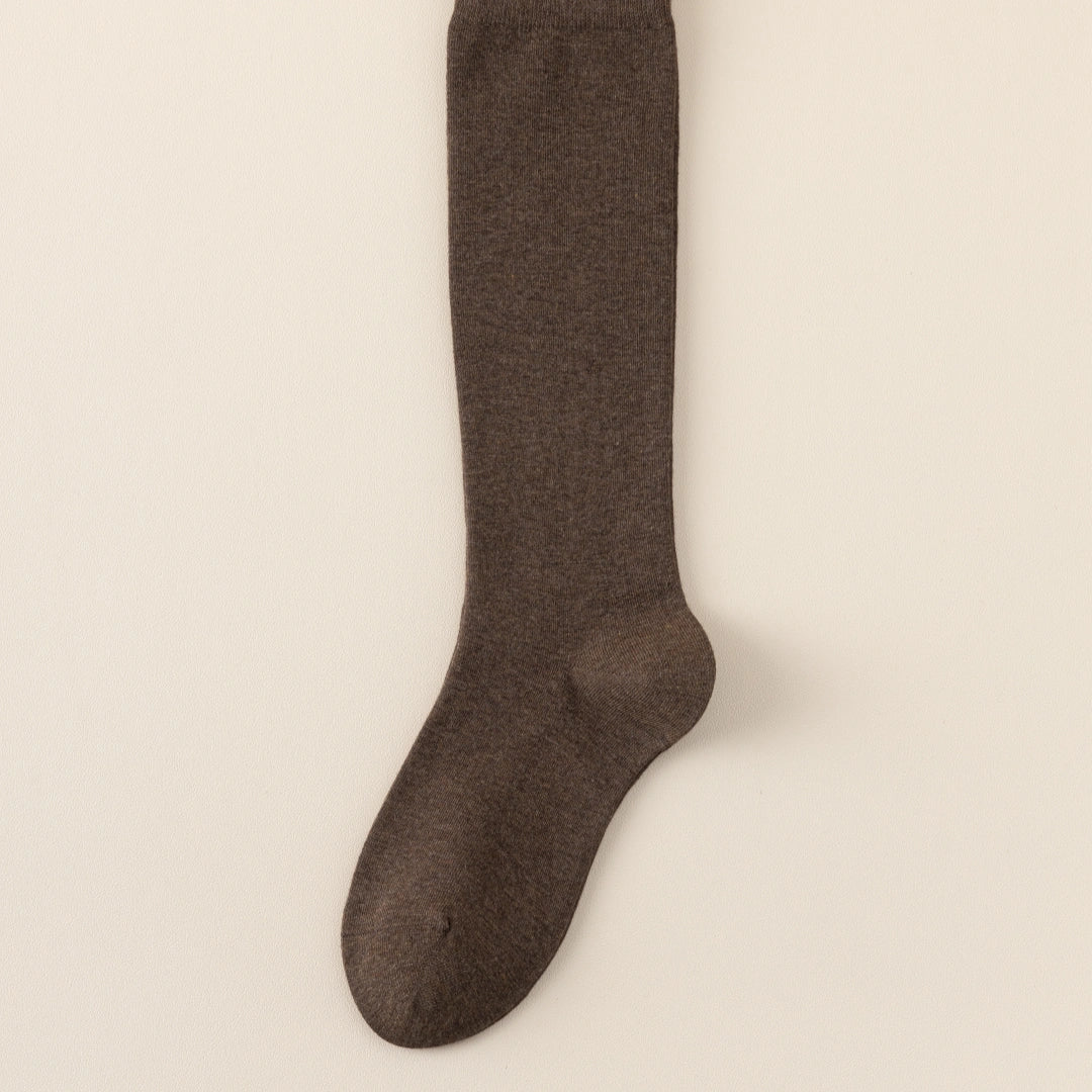 Women's Dual-Layer Cotton Exterior & Merino Wool Lined Calf Socks
