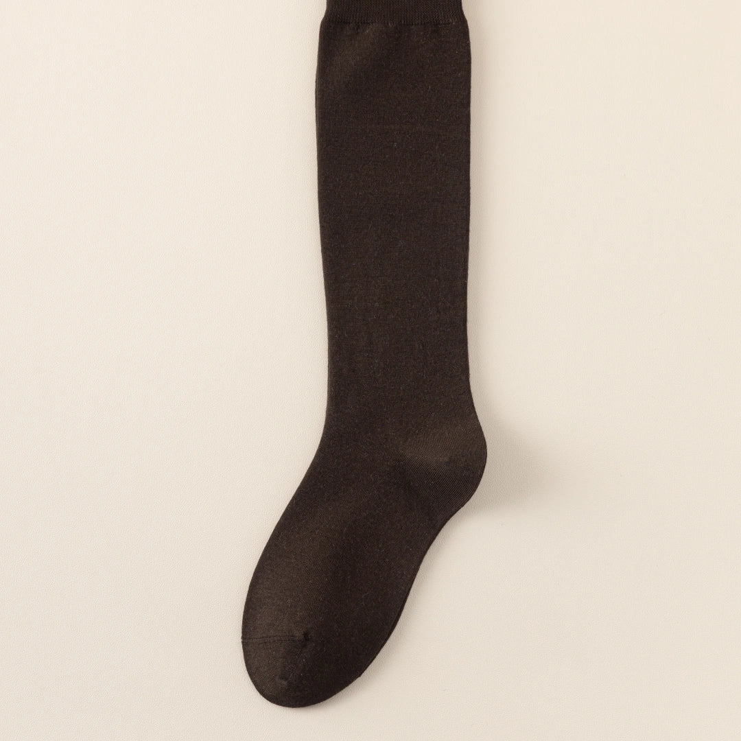 Women's Dual-Layer Cotton Exterior & Merino Wool Lined Calf Socks