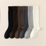Women's Dual-Layer Cotton Exterior & Merino Wool Lined Calf Socks