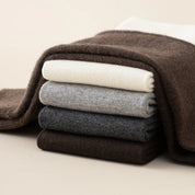 Women's Dual-Layer Cotton Exterior & Merino Wool Lined Calf Socks