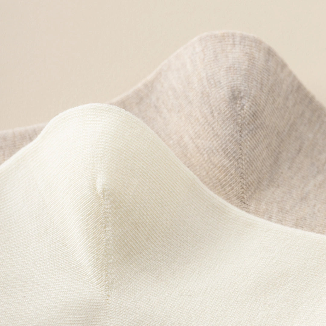 Men's Dual-Layer Cotton Exterior & Merino Wool Lined Ribbed Crew Socks