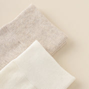 Men's Dual-Layer Cotton Exterior & Merino Wool Lined Ribbed Crew Socks